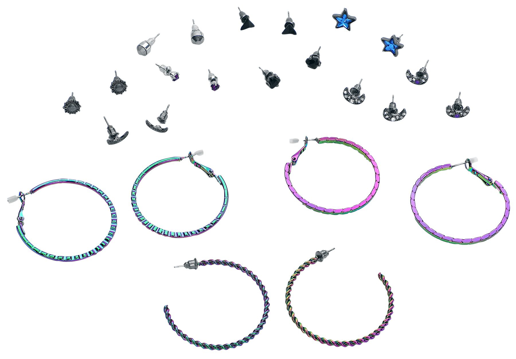 Full Volume by EMP Holographic Stars Earring Set lilac