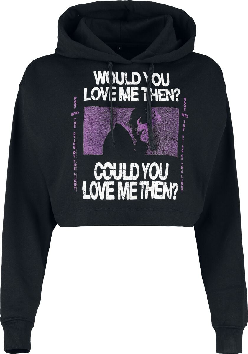 Kapuzenpullover - Could You Cropped - S bis XL - für Damen - Größe M - schwarz - EMP exklusives Merchandise! - Frauen - female