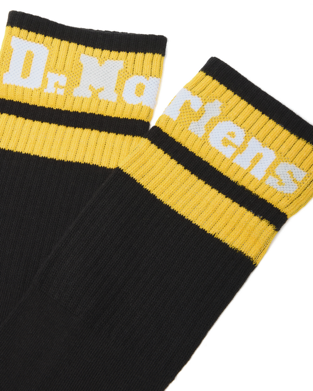 0190665563375 - Athletic Logo Sock - Black + Yellow Socken schwarz in M-L