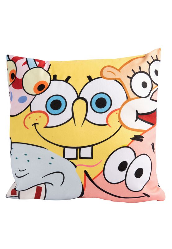 SpongeBob Schwammkopf Kissen - Allover - Friends - Dekokissen klein - 30 x 30 cm - multicolor  - Lizenzierter Fanartikel