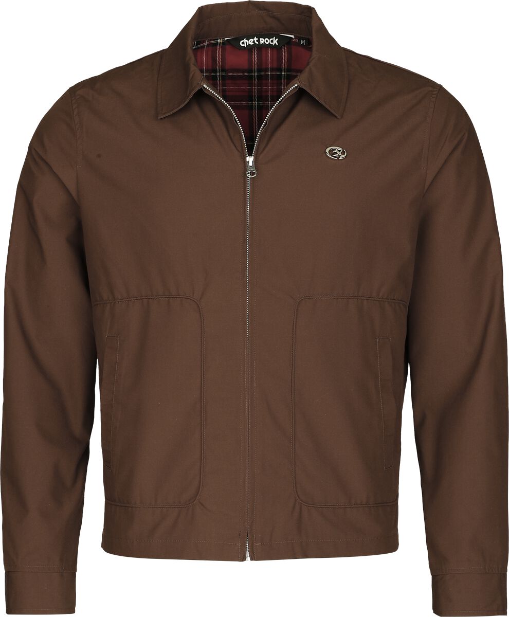 Chet Rock - Rockabilly Übergangsjacke - Drift Drizzler Jacket - S bis XXL - für Männer - Größe S - braun