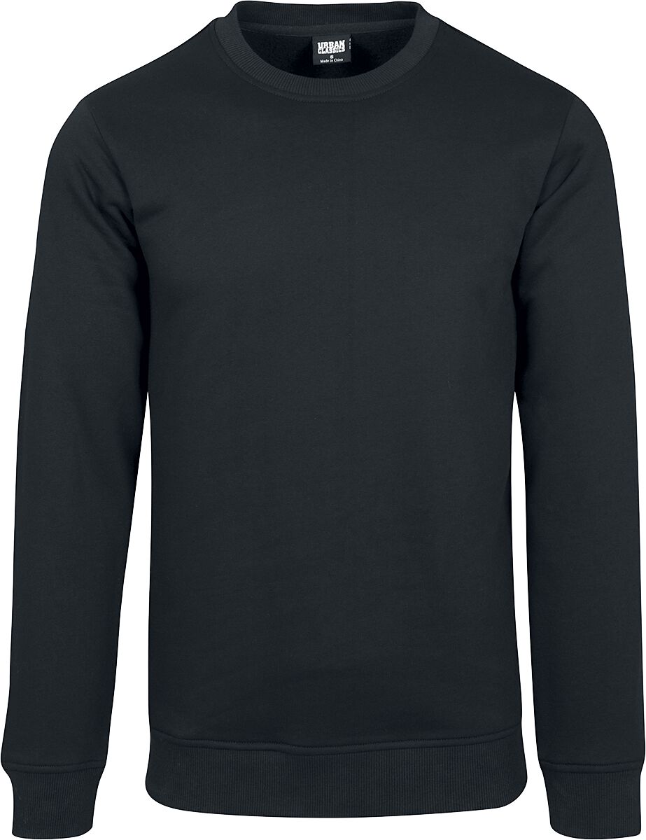 Levně Urban Classics Basic teplákové tričko Svetr černá