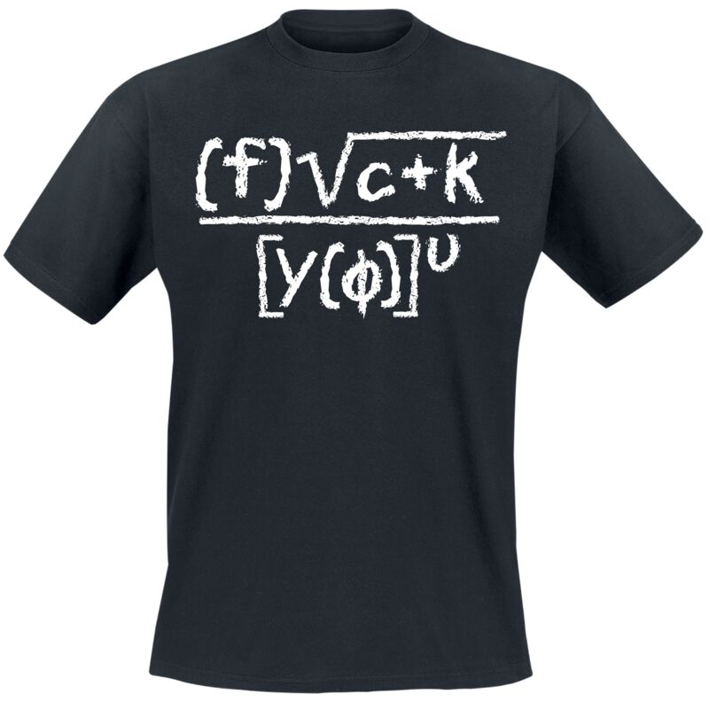 T-Shirt Manches courtes Fun de Slogans - Fuck You Formel - M à 3XL - pour Homme - noir