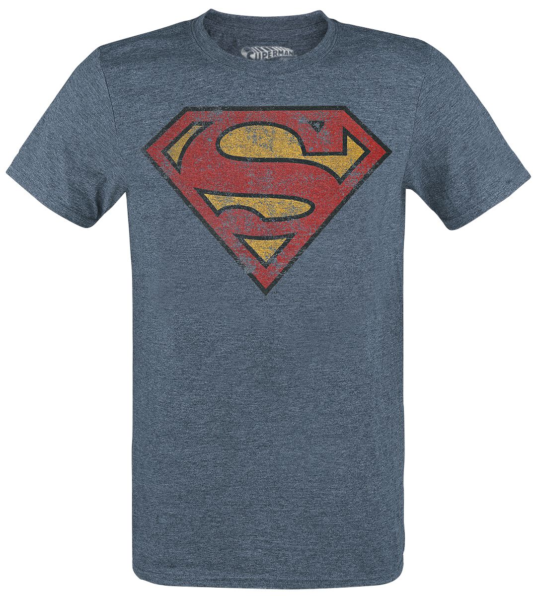 Levně Superman Logo Tričko smíšená modrá