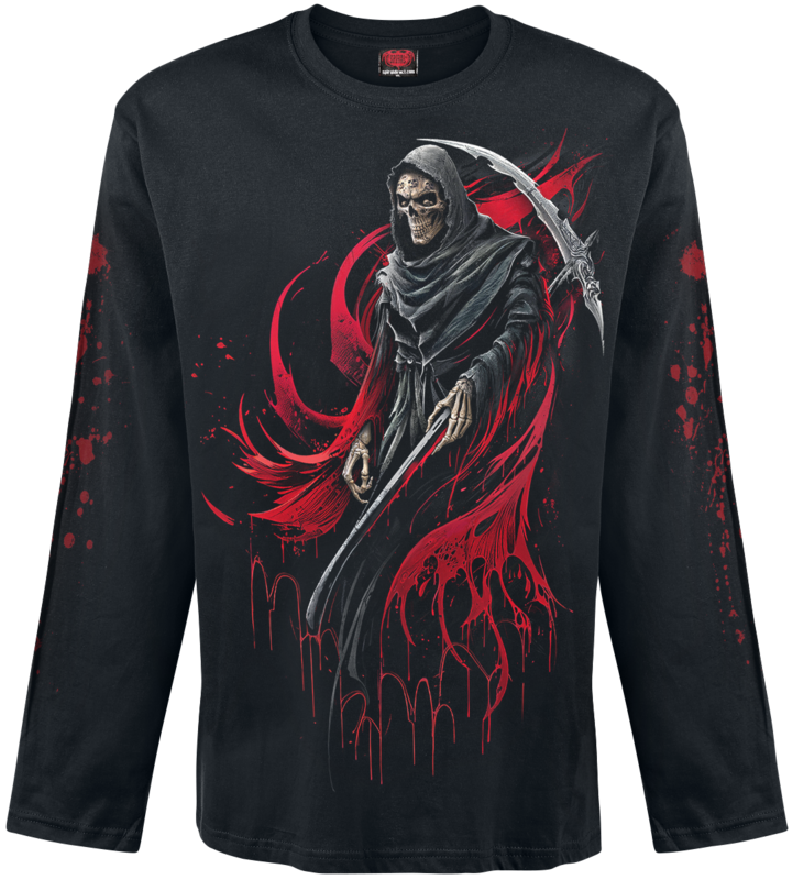 Spiral  Long-sleeve Shirt - Screaming Death - Long-sleeved Top - for Men - black