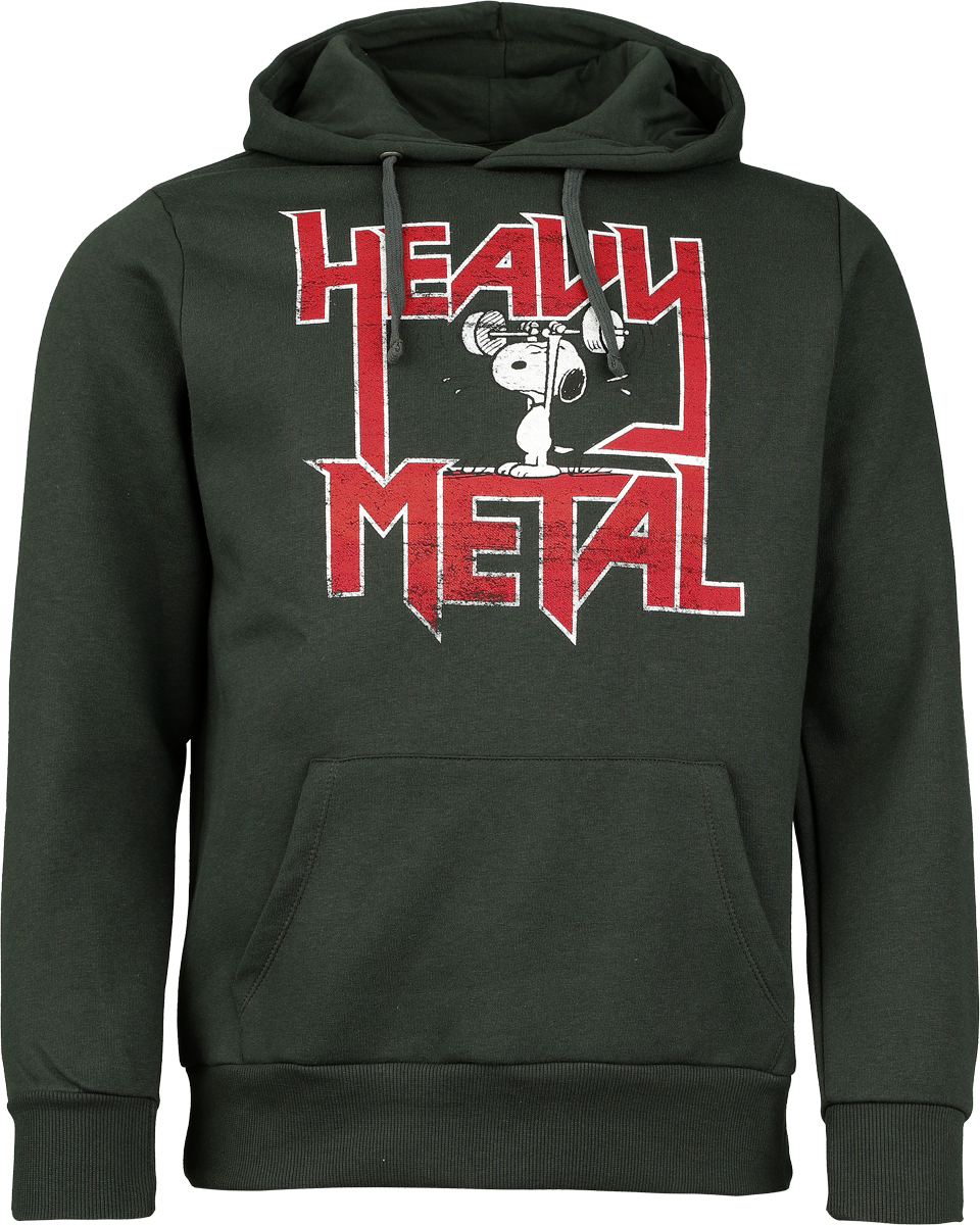 Peanuts  Hoodie - Heavy Metal - for Men - dark green