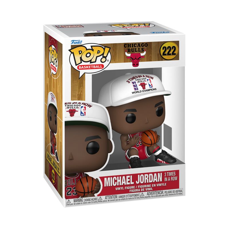 NBA - Chicago Bulls - Michael Jordan (3x in a Row) Vinyl Figur 222 - Funko Pop! - Funko Shop Europe
