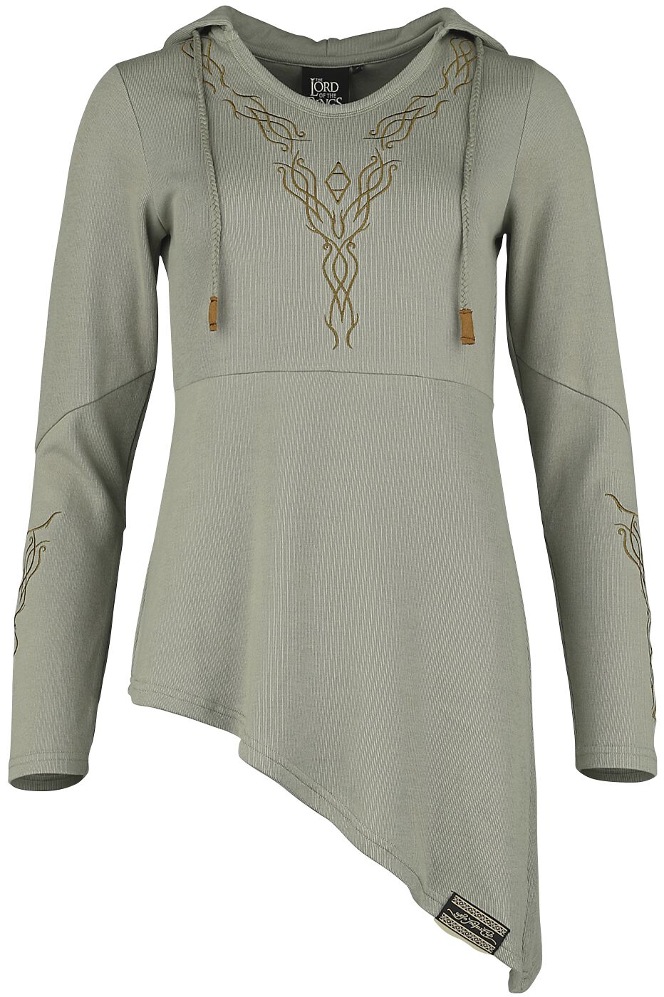 Sweat-shirt à capuche de Le Seigneur Des Anneaux - Dunedain - M - pour Femme - olive