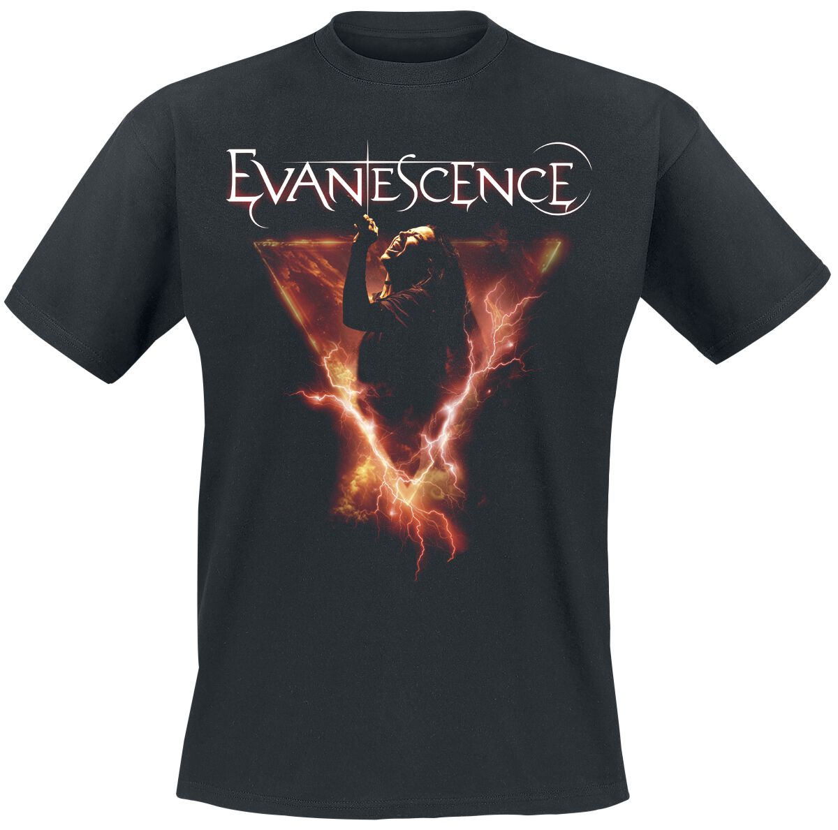 Evanescence T-shirt - Amy Lightning Triangle - S tot 5XL - voor Mannen - zwart