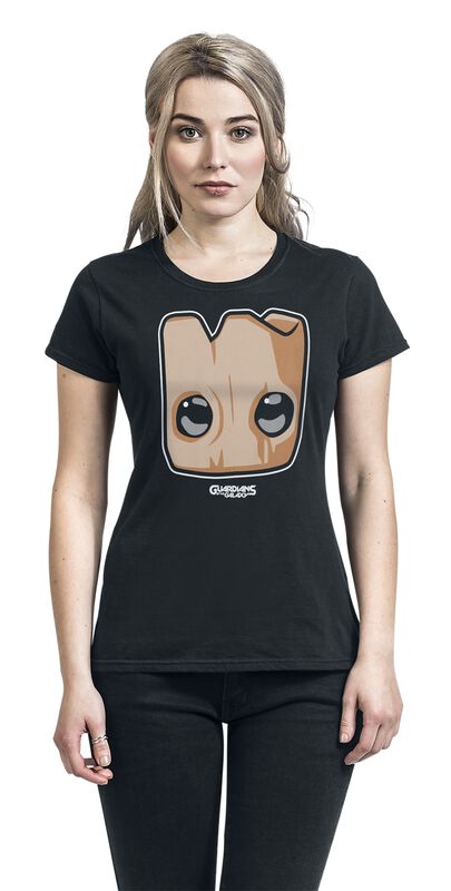 Frauen Bekleidung - Game - Groot Cute Face | Guardians Of The Galaxy T-Shirt