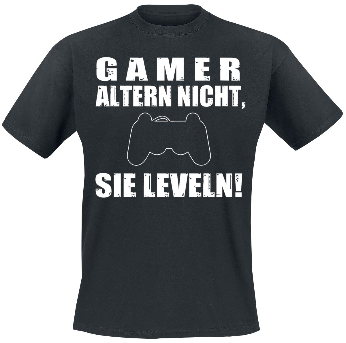 Sprüche - Gaming T-Shirt - Gamer altern nicht, sie leveln! - M bis 3XL - für Männer - Größe M - schwarz  - EMP exklusives Merchandise!