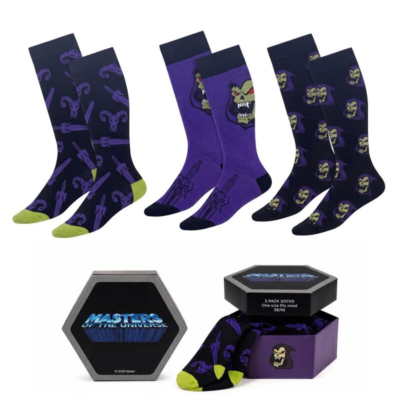Masters Of The Universe Socken - Skeletor - Sockenset 3er Pack - one size - Größe one size - multicolor  - Lizenzierter Fanartikel