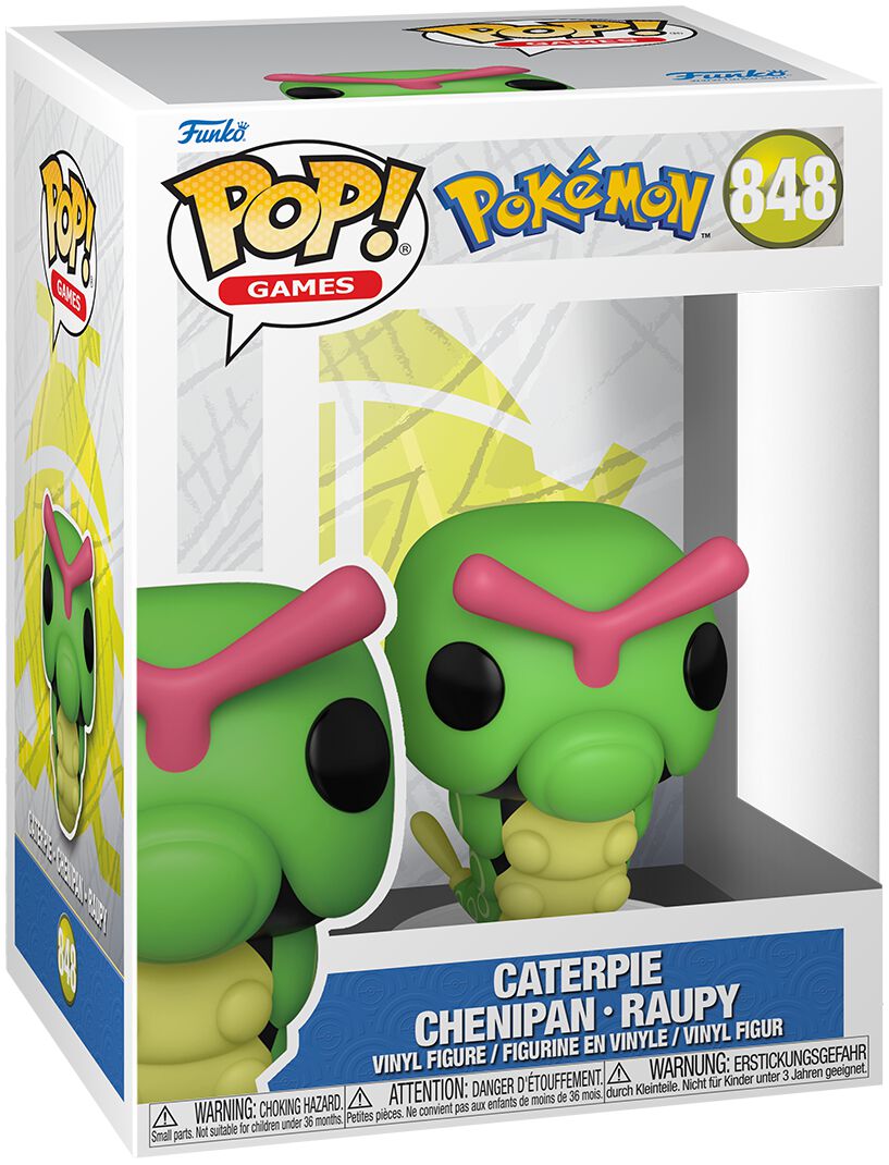 Levně Pokémon Vinylová figurka č.848 Caterpie - Chenipan - Raupy Sberatelská postava vícebarevný