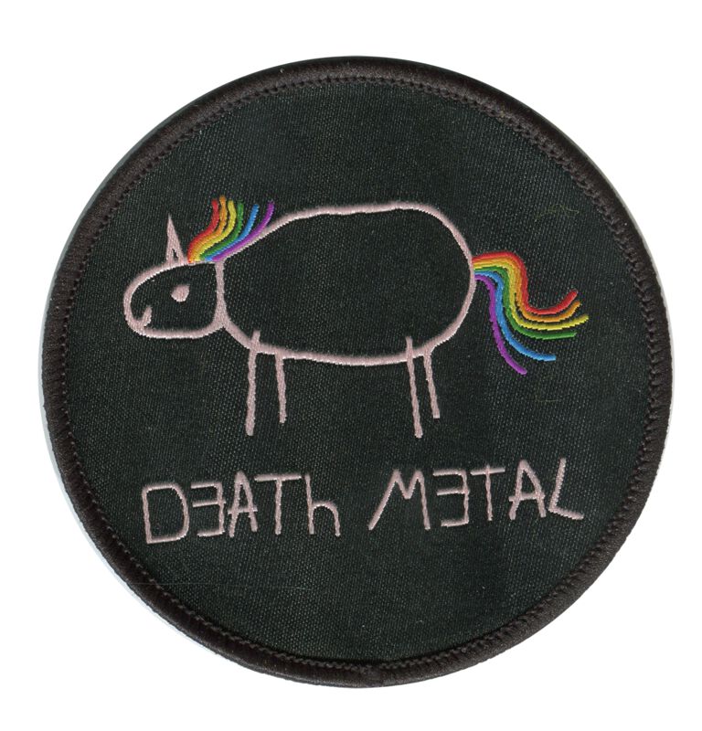 Death Metal Unicorn Patch - Einhorn - schwarz  - Lizenzierter Fanartikel