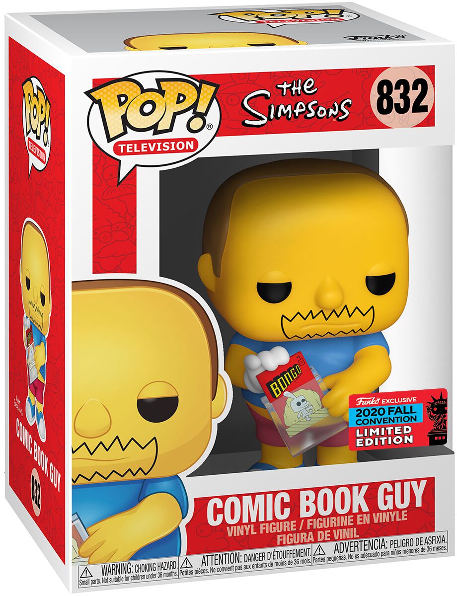 Image of Die Simpsons NYCC 2020 - Comic Book Guy Vinyl Figur 832 Sammelfigur Standard