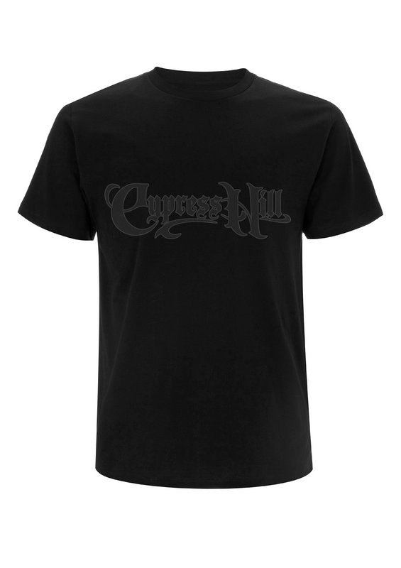 Cypress Hill  T-Shirt - Black On Black Logo - for Men - black