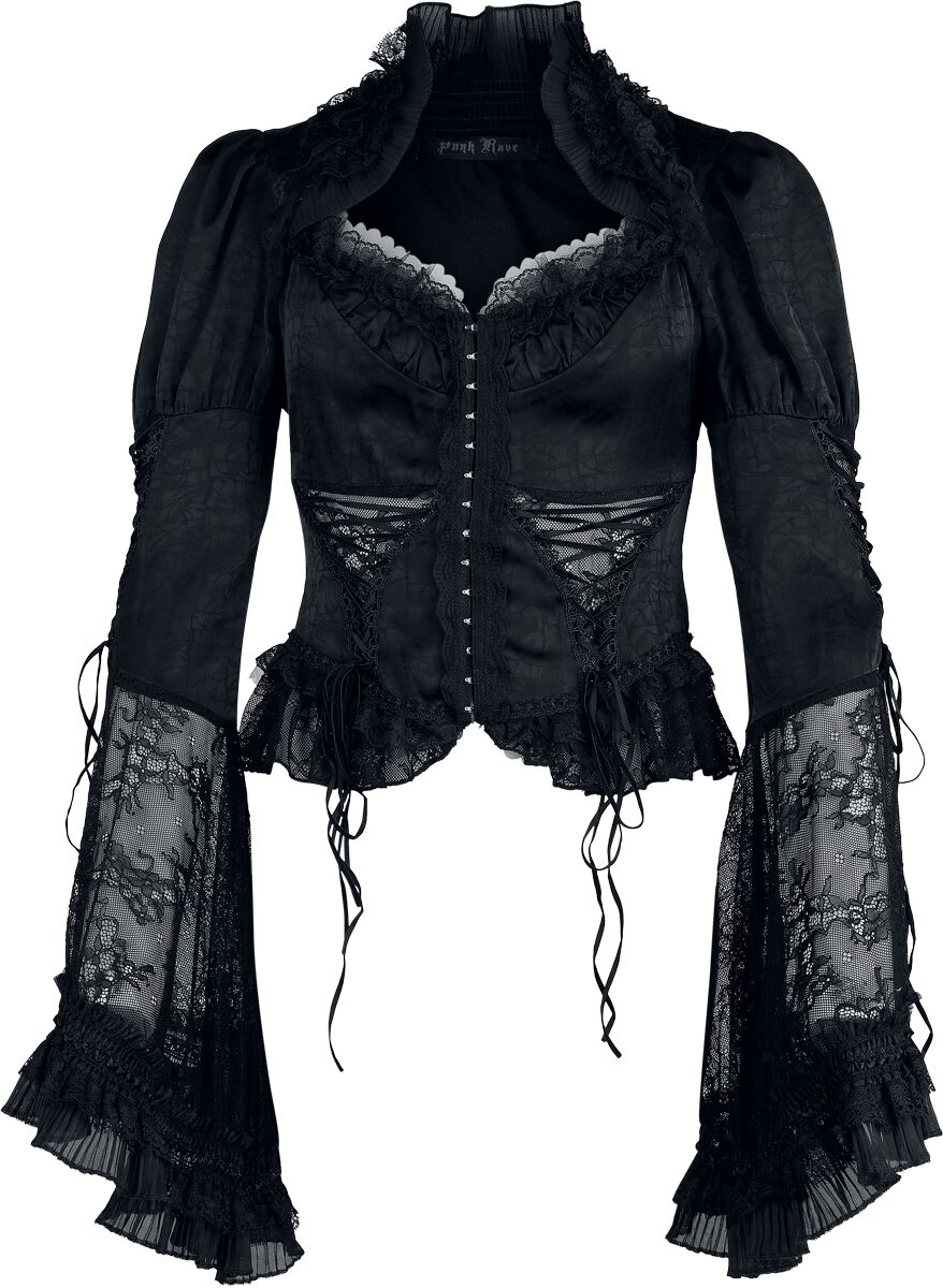 6942386705398 - Goth Gorgeous Shirt Bluse schwarz in XS
