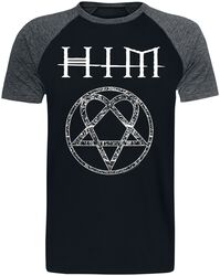 Ornate Heartagram, HIM, T-Shirt