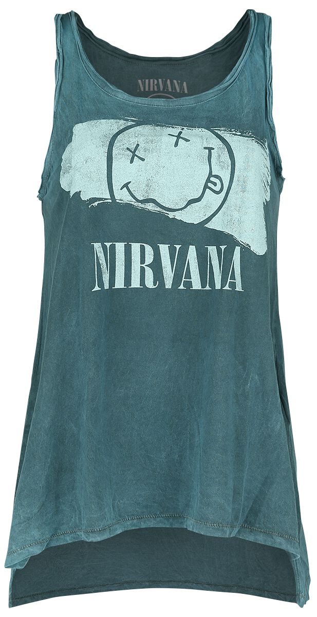 Nirvana Top - Paint Stone - S bis XL - für Damen - Größe S - petrol  - Lizenziertes Merchandise!
