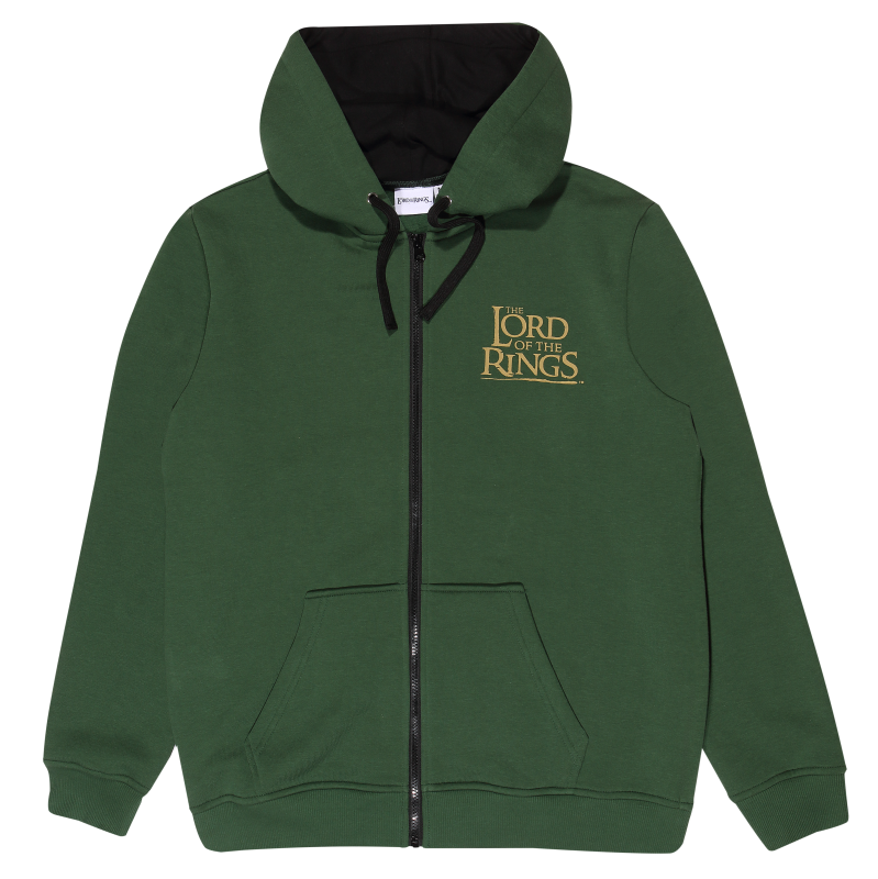 The Lord Of The Rings  Hoodie Jacket - Logo - for Men - green
