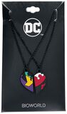 Harley and Joker 3D Heart Necklaces, Suicide Squad, Halskette