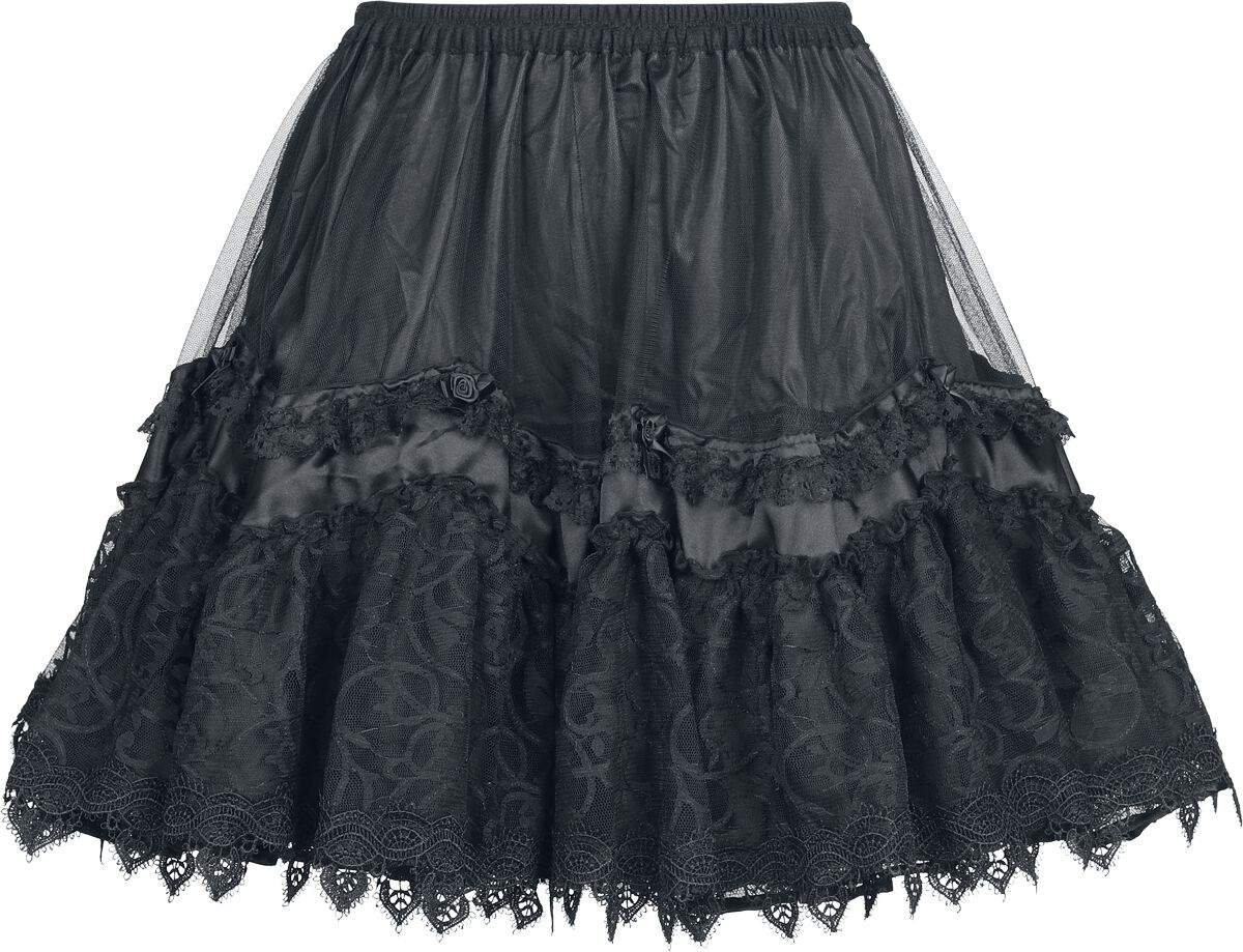 Sinister Gothic - Gothic Kurzer Rock - Gothic Short Skirt - XS bis XXL - für Damen - Größe XS - schwarz