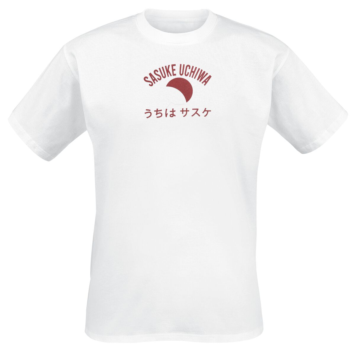 T-Shirt Manches courtes de Naruto - Sasuke Uchiha - Attack - S à XXL - pour Homme - blanc