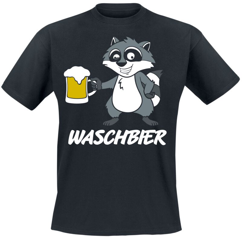 Alkohol & Party Waschbier T-Shirt schwarz in XXL 5916 - GL64000 - 4c