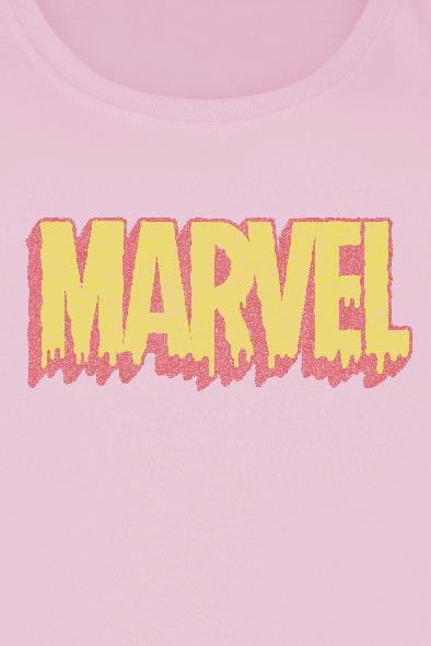 Marvel Logo Drip T-Shirt rosa