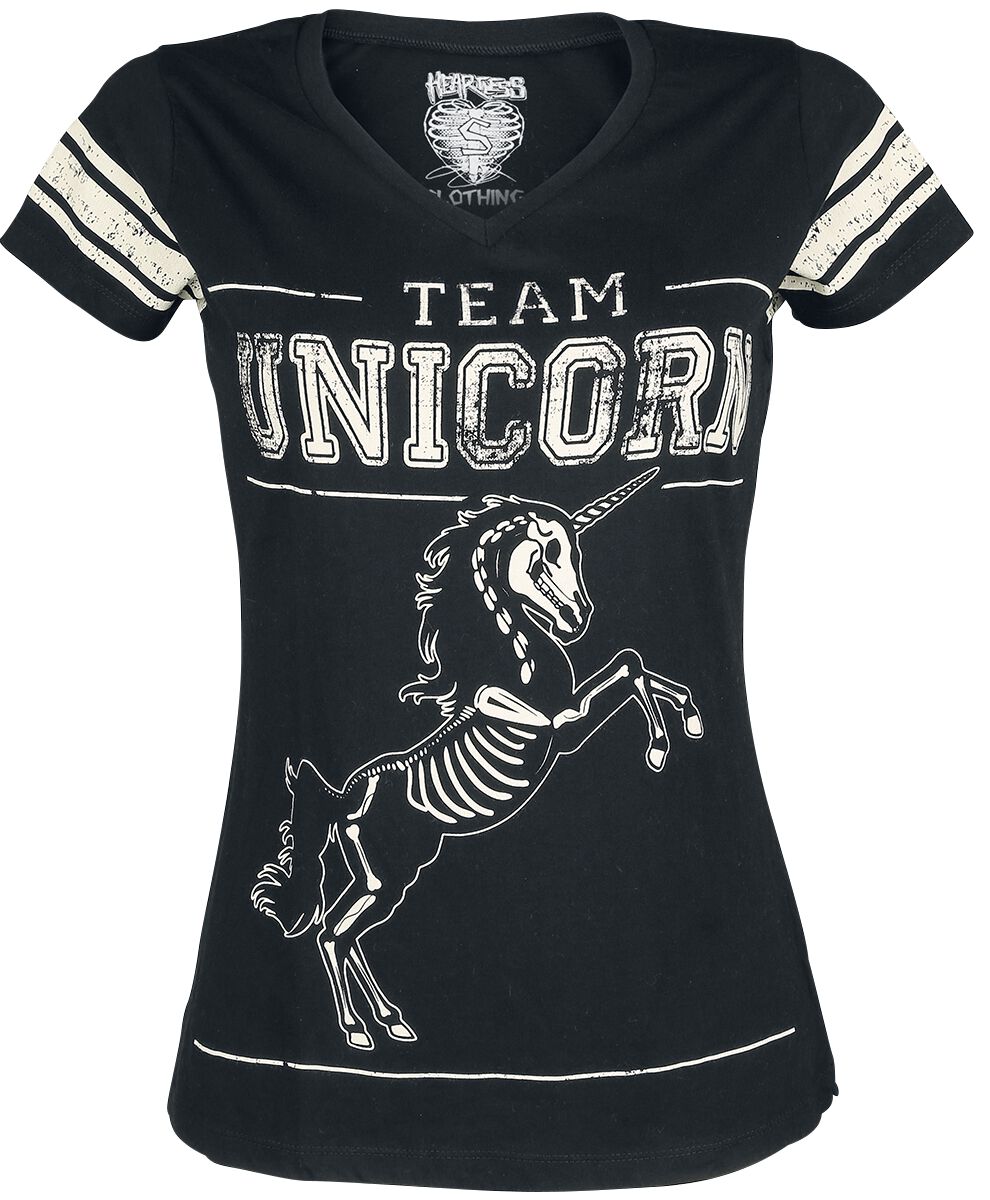 Team Unicorn T-Shirt schwarz von Einhorn