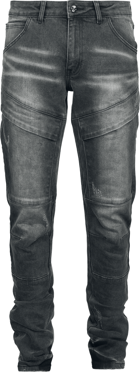 Rock Rebel by EMP  Jeans - Skulls & Details - for Men - grey