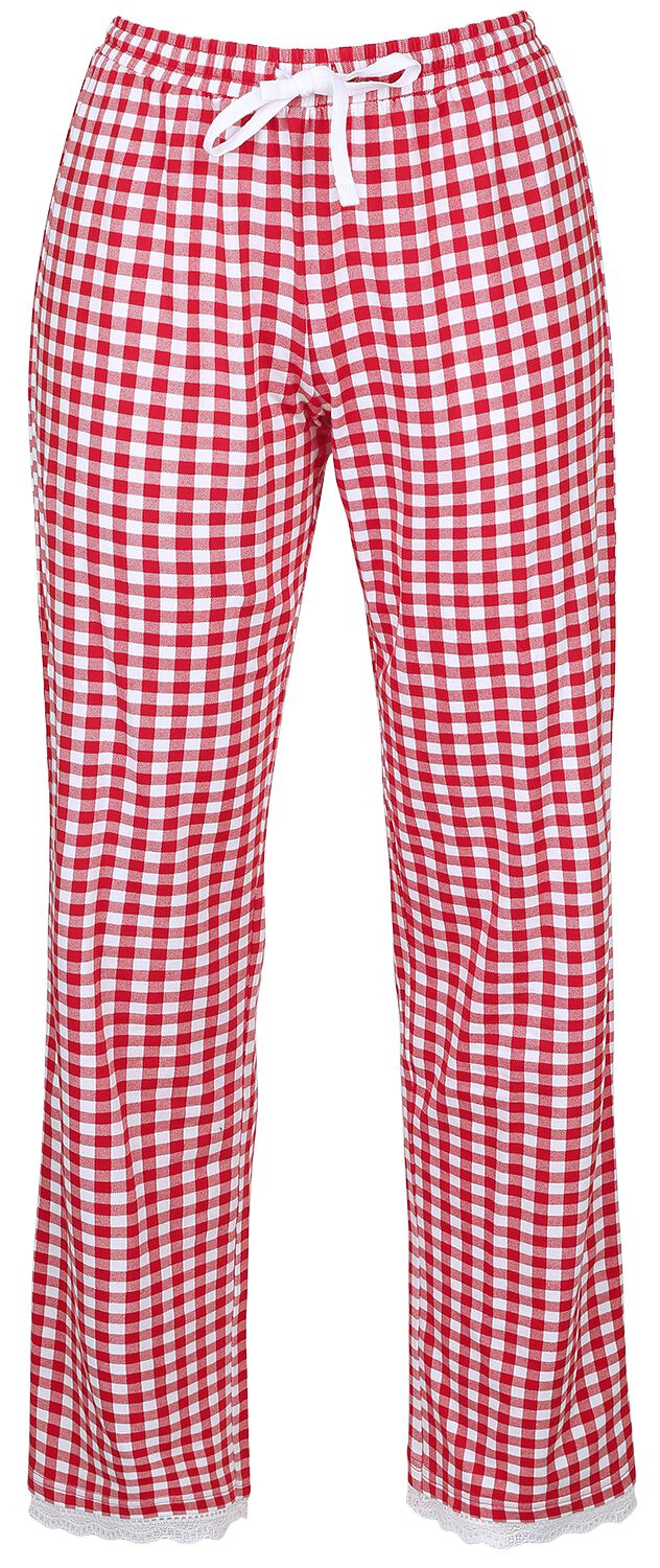 Pussy Deluxe Plaid Pyjama Bottoms Pyjama Pants red white