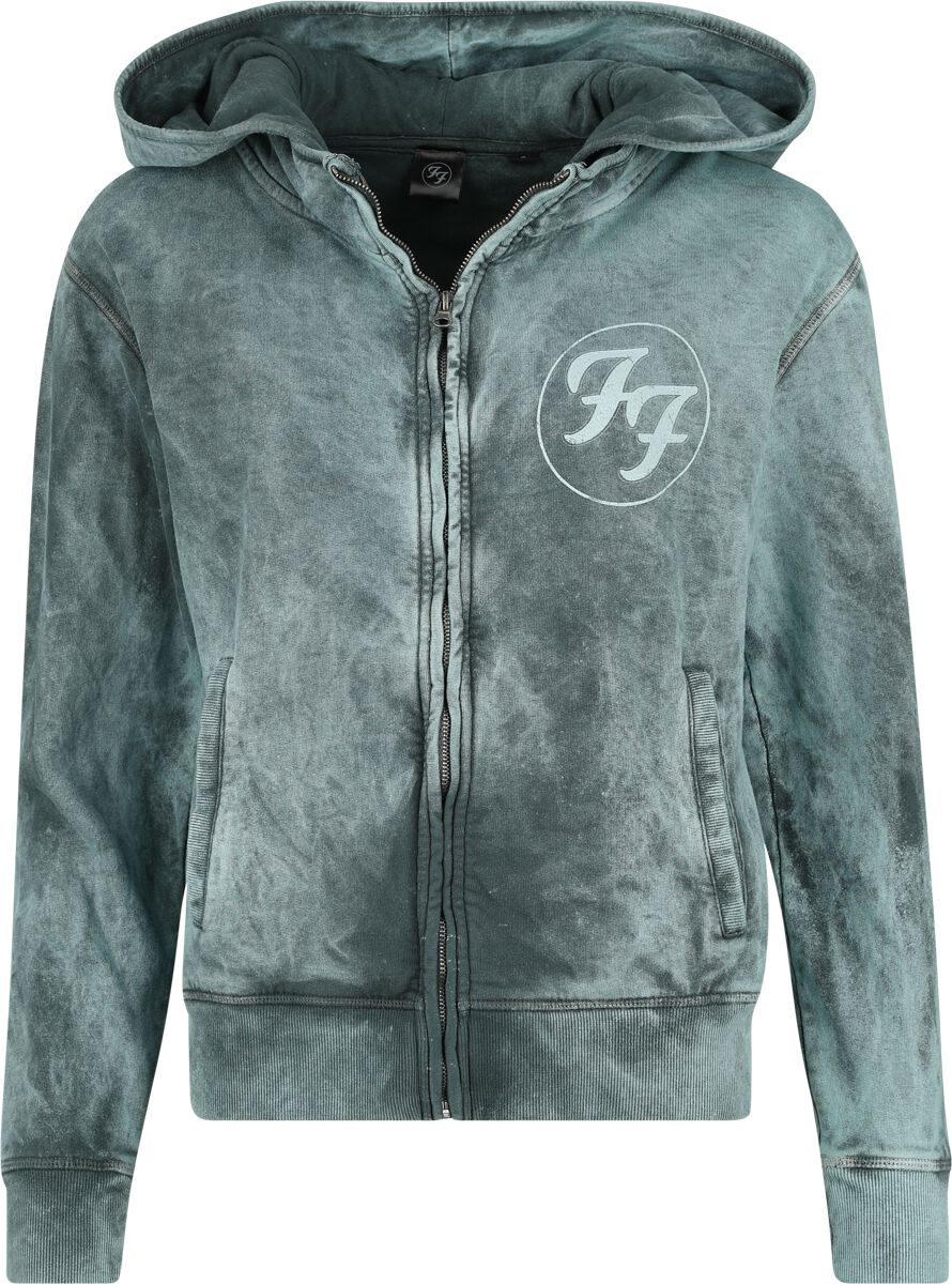 Foo Fighters Kapuzenjacke - Logo Space Blue - S bis XXL - für Damen - Größe L - grün  - EMP exklusives Merchandise!