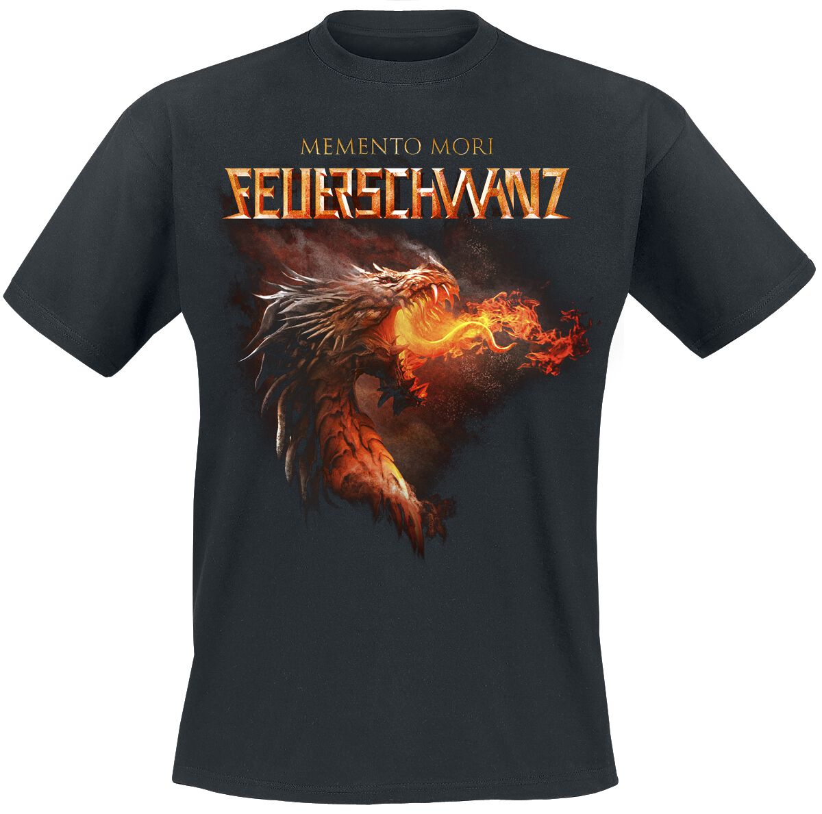 Feuerschwanz Cover Dragon T-Shirt black