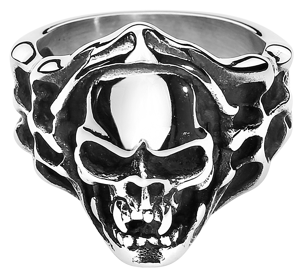 etNox hard and heavy - Evil Skull - Ring - multicolor