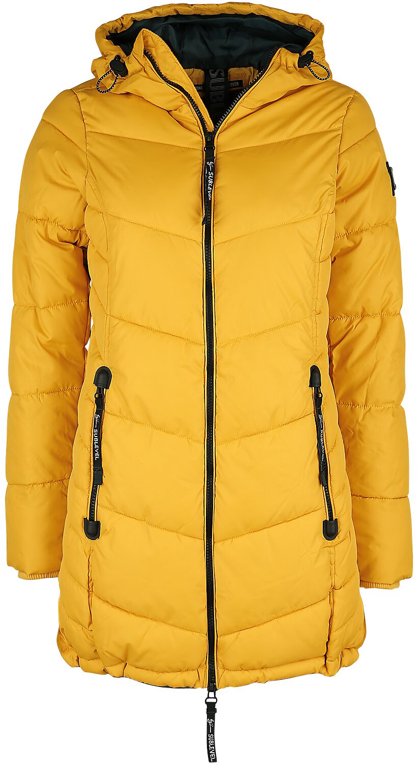 Sublevel Quilted Coat Winter Coat yellow