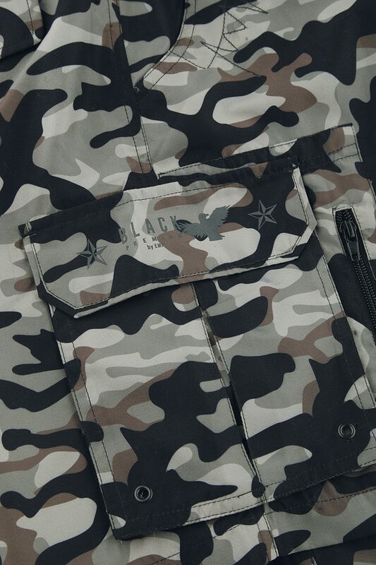 Markenkleidung Brands by EMP Badeshorts mit Camouflagemuster und Taschen | Black Premium by EMP Short