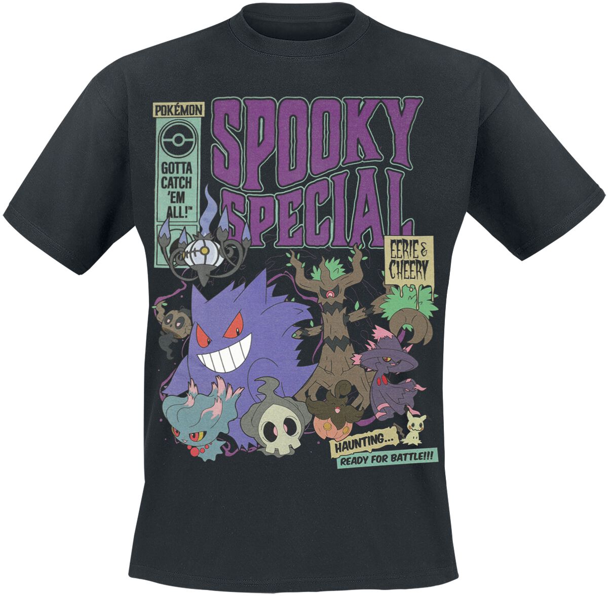 Pokémon – Gaming T-Shirt – Spooky Special – M bis XXL – für Männer – Größe L – schwarz  – EMP exklusives Merchandise!