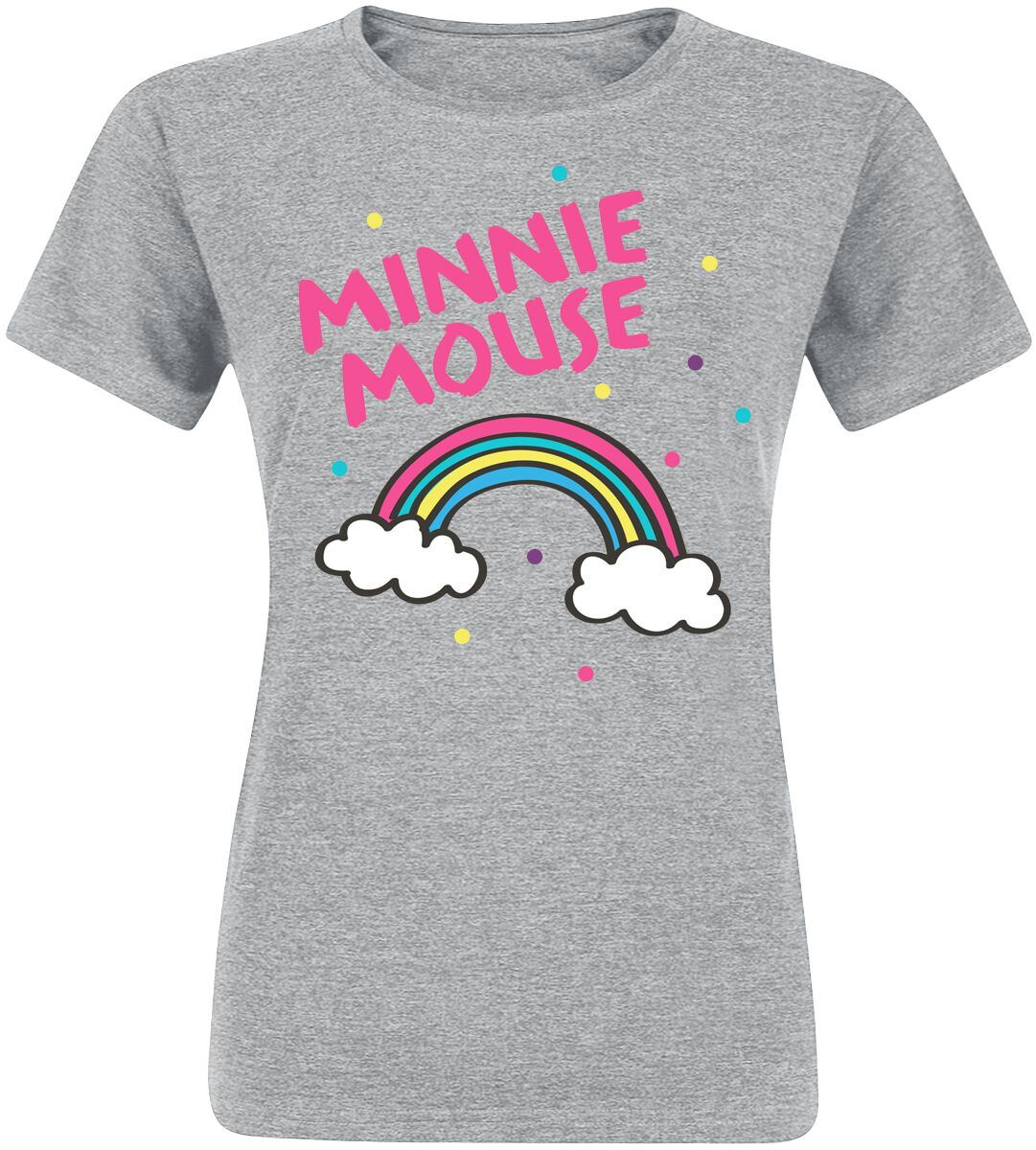 Mickey Mouse Minnie Rainbow T-Shirt grey