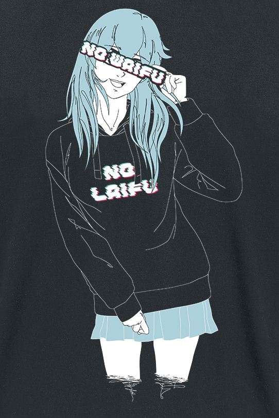 Funshirt Censored #NoWaifuNoLaifu T-Shirt schwarz