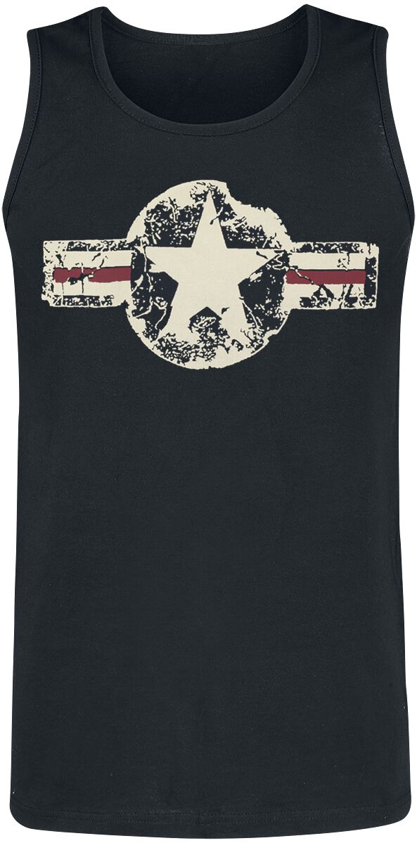 Gasoline Bandit Rockabilly Tanktop - USAF Vest - for Men - black