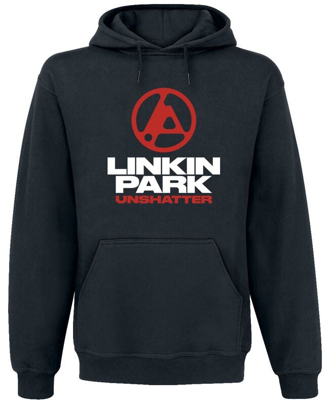 Linkin Park Kapuzenpullover - Unshatter Red Logo - S bis 5XL - für Männer - Größe S - schwarz  - Lizenziertes Merchandise!