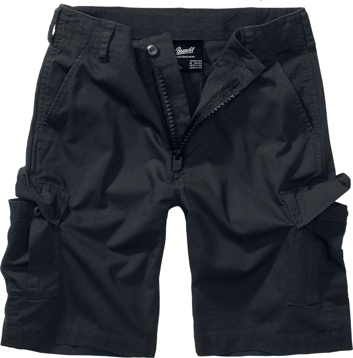 Brandit Kids BDU Ripstop Shorts Short schwarz in 122/128