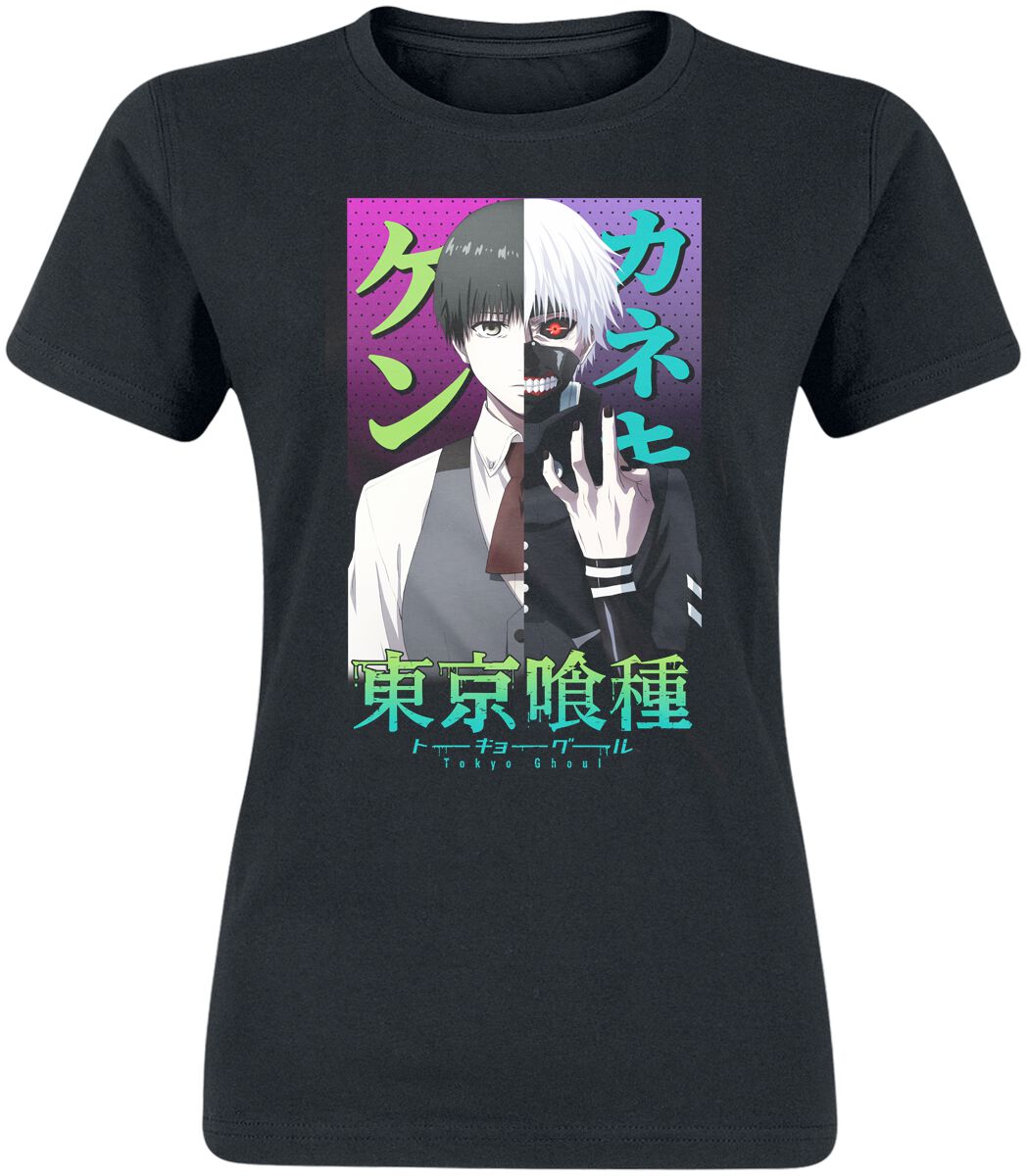 T-Shirt Manches courtes de Tokyo Ghoul - Pop Art - L - pour Femme - noir