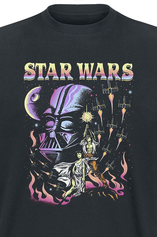 Große Größen Männer Darth Vader Rainbow Poster | Star Wars T-Shirt
