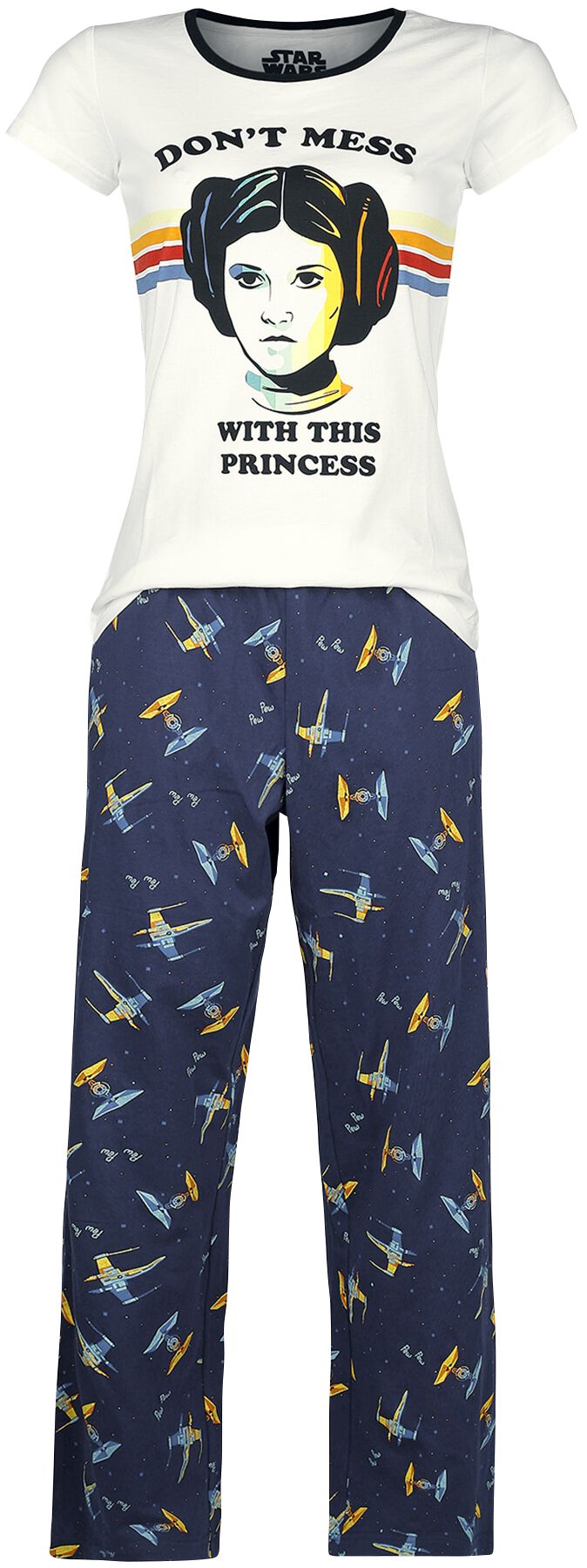 Star Wars Don’t Mess With This Princess Schlafanzug multicolor Star Wars Don’t Mess With This Princess Schlafanzug multicolor