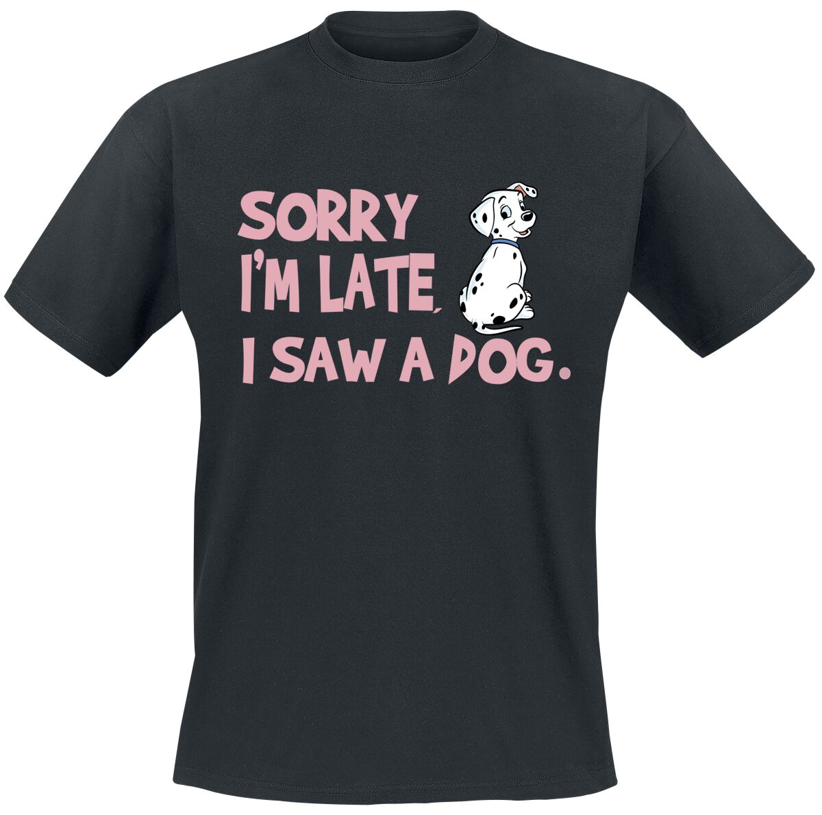 101 Dalmatians - Disney T-shirt - Late Dog - S tot XXL - voor Mannen - zwart