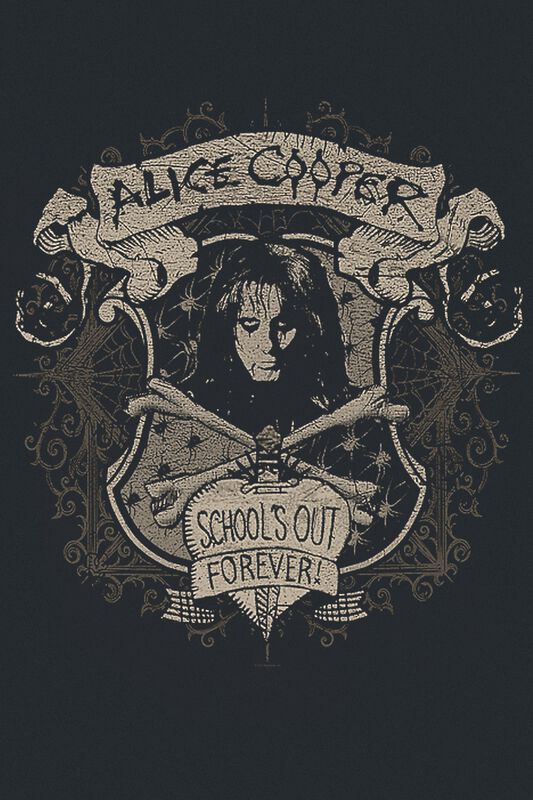 Band Merch Alice Cooper Schools Out Crest | Alice Cooper T-Shirt