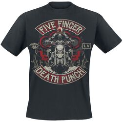 Biker Skully, Five Finger Death Punch, T-Shirt