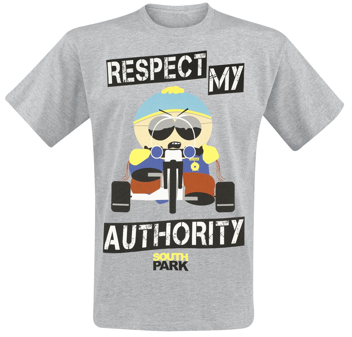 South Park Respect My Authority T-Shirt grey